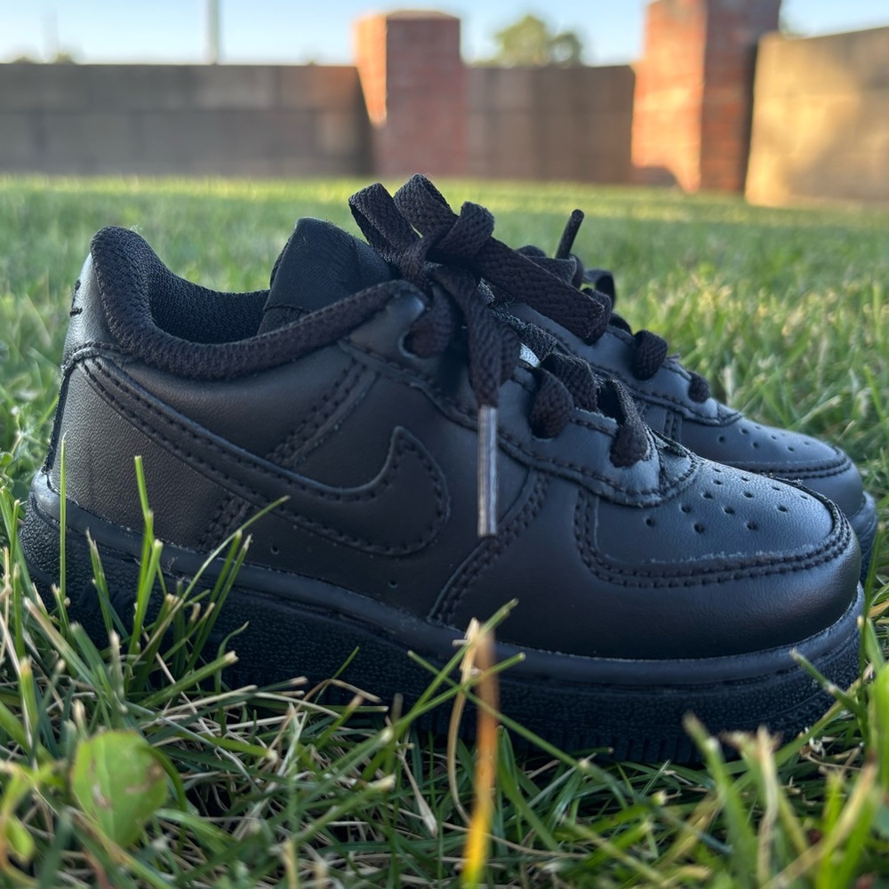 Nike Kids Black Airforce 1s